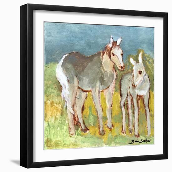 Mare with Foal-Brenda Brin Booker-Framed Giclee Print