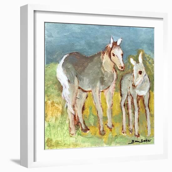 Mare with Foal-Brenda Brin Booker-Framed Giclee Print