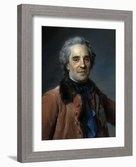 Marechal de Saxe, Moritz Count of Saxony-Maurice Quentin de La Tour-Framed Giclee Print