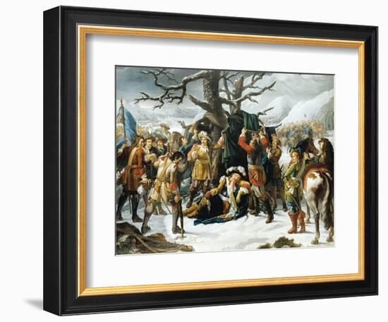 Maréchal De Turenne Asleep on the Eve of the Battle of Turckheim-Charles-Jacques Lebel-Framed Giclee Print