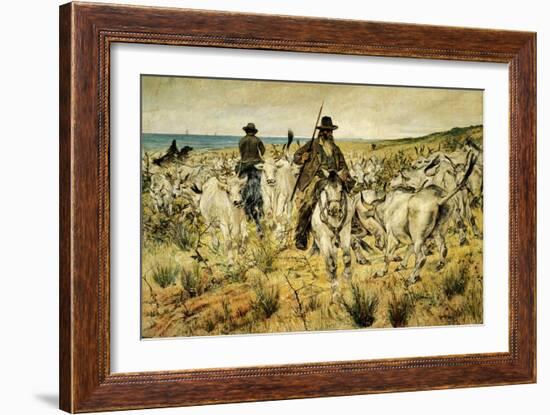 Maremma Herds, 1893-Giovanni Fattori-Framed Giclee Print