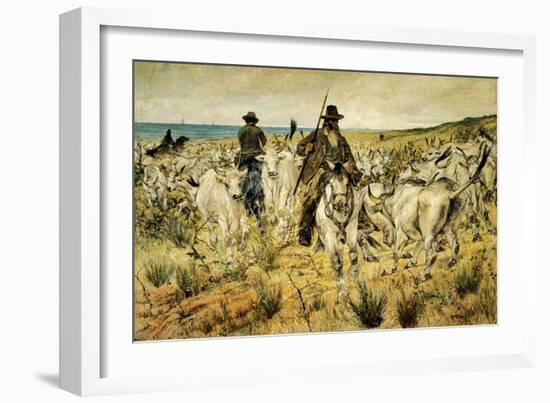 Maremma Herds, 1893-Giovanni Fattori-Framed Giclee Print