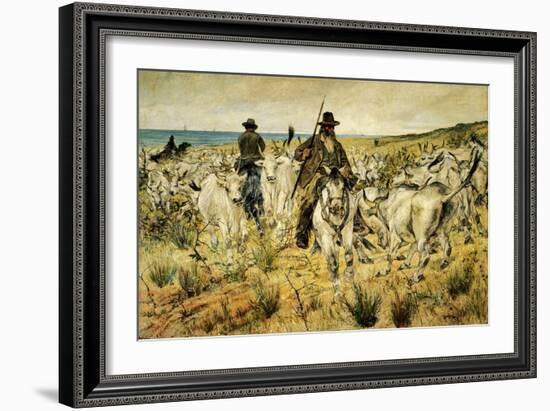 Maremma Herds, 1893-Giovanni Fattori-Framed Giclee Print
