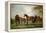 Mares and Foals Disturbed by an Approaching Storm, 1764-66-George Stubbs-Framed Premier Image Canvas