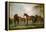 Mares and Foals Disturbed by an Approaching Storm, 1764-66-George Stubbs-Framed Premier Image Canvas