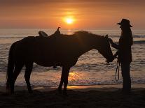 Horse and rider, sunrise, Vilano Beach, Florida-Maresa Pryor-Photographic Print