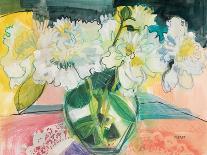 White Bouquet on Pink Table-Maret Hensick-Art Print