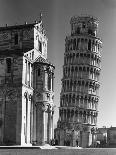 The Famed Leaning Tower of Pisa Standing Beside the Baptistry of the Cathedral-Margaret Bourke-White-Photographic Print