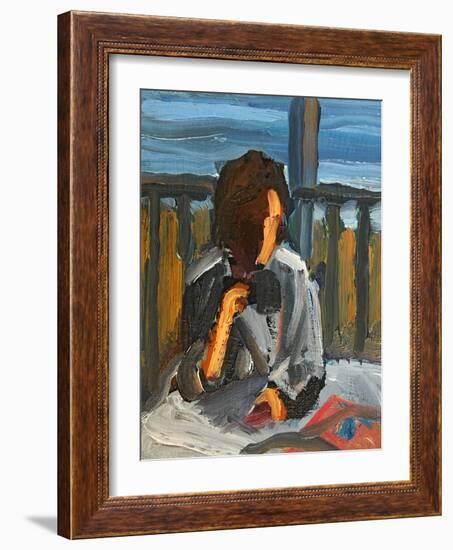 Margaret Drinking Coffee No9, 2004-Daniel Clarke-Framed Giclee Print