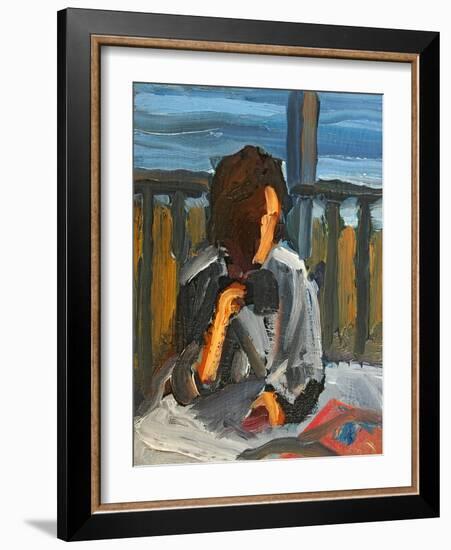 Margaret Drinking Coffee No9, 2004-Daniel Clarke-Framed Giclee Print