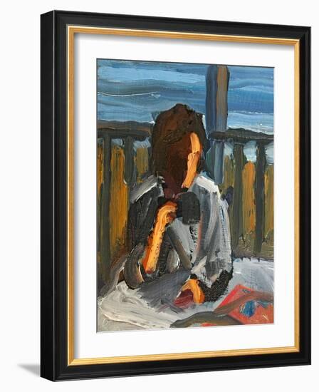 Margaret Drinking Coffee No9, 2004-Daniel Clarke-Framed Giclee Print