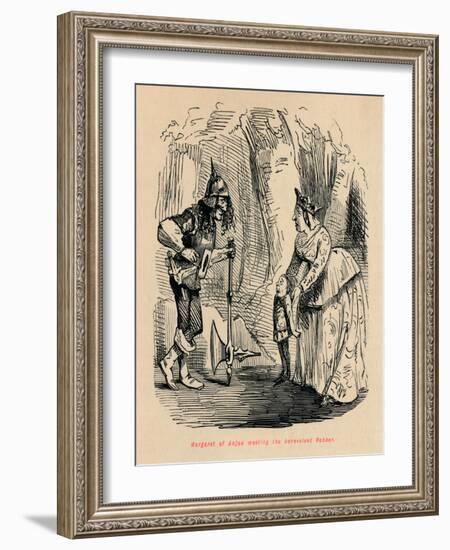 'Margaret of Anjou meeting the benevolent Robber',-John Leech-Framed Giclee Print