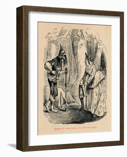 'Margaret of Anjou meeting the benevolent Robber',-John Leech-Framed Giclee Print