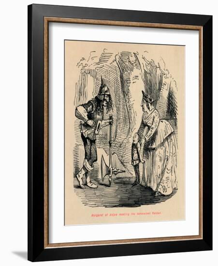 'Margaret of Anjou meeting the benevolent Robber',-John Leech-Framed Giclee Print