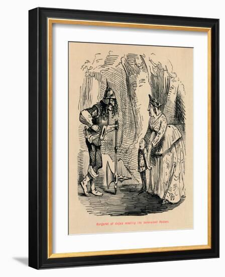 'Margaret of Anjou meeting the benevolent Robber',-John Leech-Framed Giclee Print