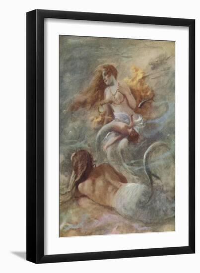 "Margaret Sat on Her Golden Throne with Her Youngest Child on Her Knee"-Arthur C. Michael-Framed Giclee Print