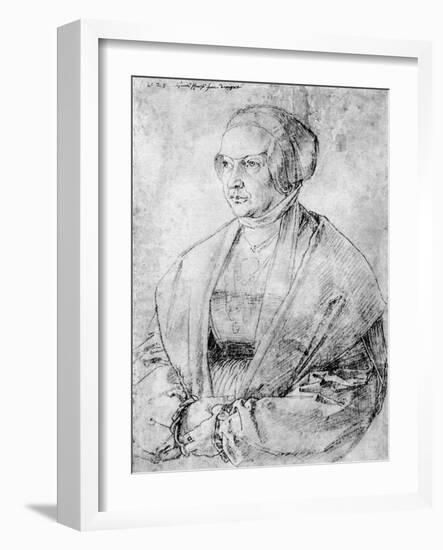 Margarete Von Brandenburg-Ansbach, 1525-Albrecht Durer-Framed Giclee Print