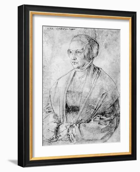 Margarete Von Brandenburg-Ansbach, 1525-Albrecht Durer-Framed Giclee Print