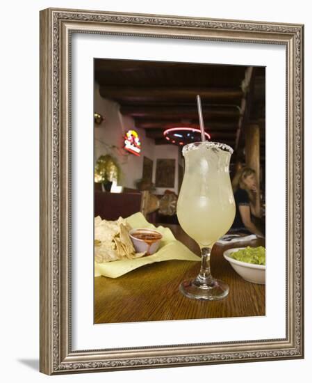 Margarita and Nachos at Maria's Bar and Restaurant, Santa Fe, New Mexico-Michael DeFreitas-Framed Photographic Print