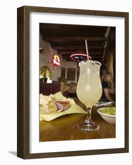 Margarita and Nachos at Maria's Bar and Restaurant, Santa Fe, New Mexico-Michael DeFreitas-Framed Photographic Print