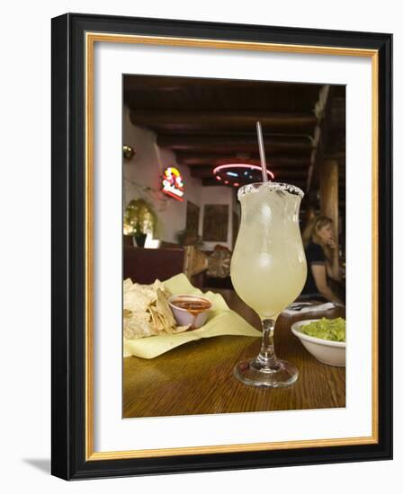 Margarita and Nachos at Maria's Bar and Restaurant, Santa Fe, New Mexico-Michael DeFreitas-Framed Photographic Print