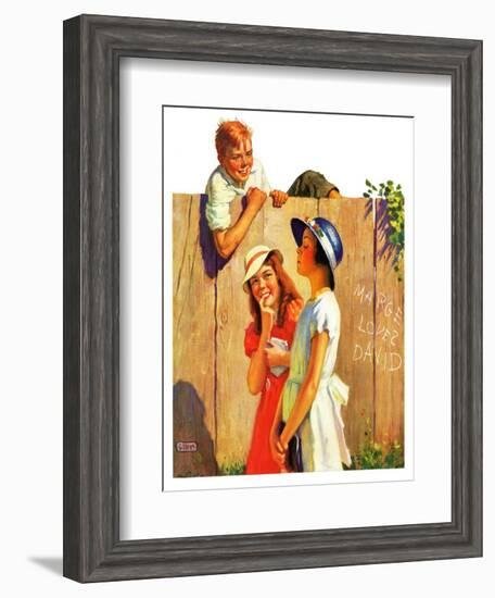 "'Marge Loves David',"August 10, 1935-George Brehm-Framed Giclee Print