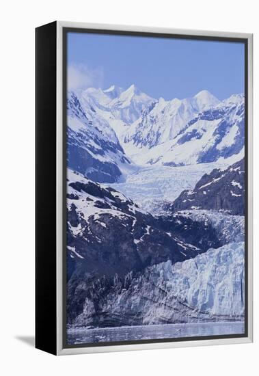 Margerie Glacier Emerging from Mountain Range-DLILLC-Framed Premier Image Canvas