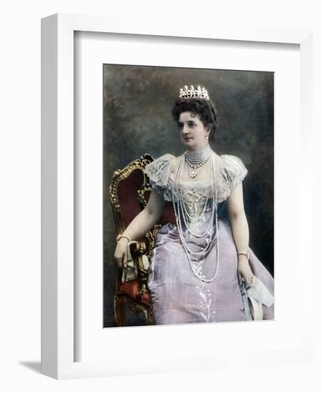 Margherita of Savoy, Queen Consort of Italy, Late 19th-Early 20th Century-Giacomo Brogi-Framed Giclee Print