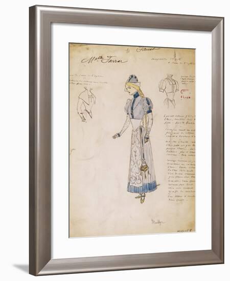 Margherita, Sketch of Costume for Faust by Charles Gounod, Created by Multzer-null-Framed Giclee Print