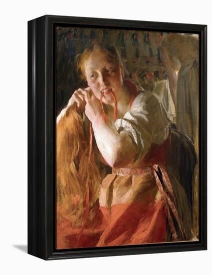 Margit Par Zorn, Anders Leonard (1860-1920). Oil on Canvas, Size : 78X63,7, 1891, Zornmuseet, Mora-Anders Leonard Zorn-Framed Premier Image Canvas