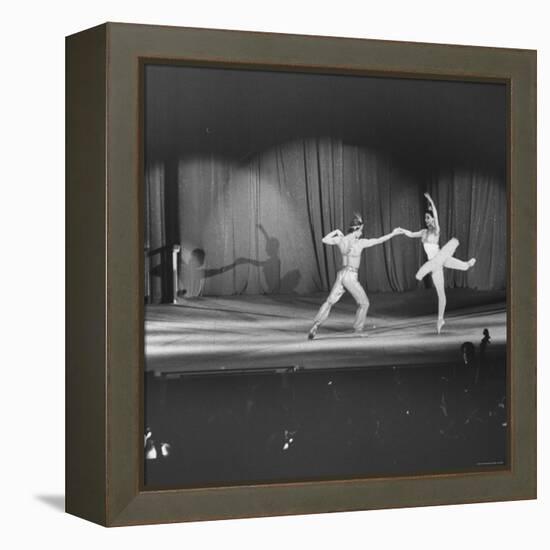 Margot Fonteyn and Rudolf Nureyev Performing at Pres. Lyndon B. Johnson's Inaugural Gala-Francis Miller-Framed Premier Image Canvas