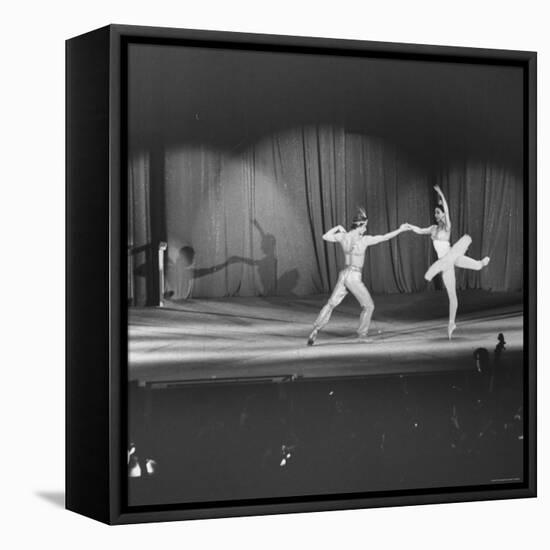 Margot Fonteyn and Rudolf Nureyev Performing at Pres. Lyndon B. Johnson's Inaugural Gala-Francis Miller-Framed Premier Image Canvas