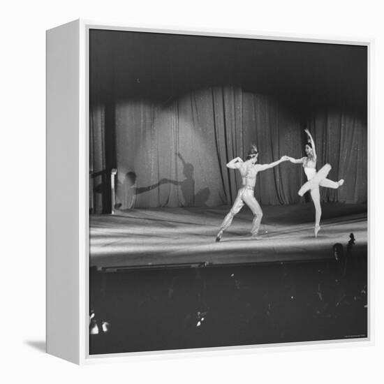 Margot Fonteyn and Rudolf Nureyev Performing at Pres. Lyndon B. Johnson's Inaugural Gala-Francis Miller-Framed Premier Image Canvas