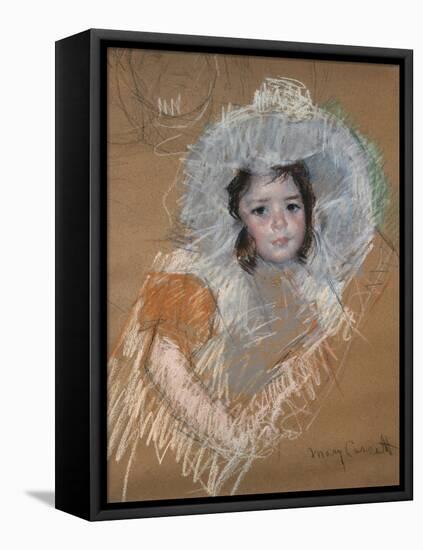 Margot Lux avec un large chapeau-Mary Cassatt-Framed Premier Image Canvas