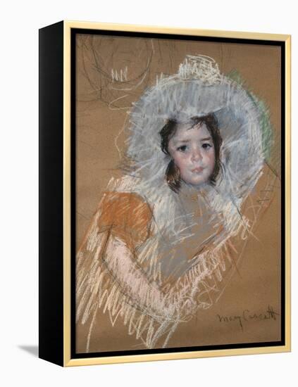 Margot Lux avec un large chapeau-Mary Cassatt-Framed Premier Image Canvas