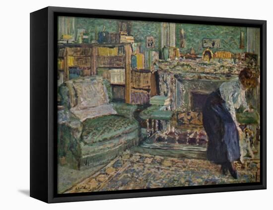 'Marguerite Chapin in Her Apartment with Her Dog', 1910-Edouard Vuillard-Framed Premier Image Canvas