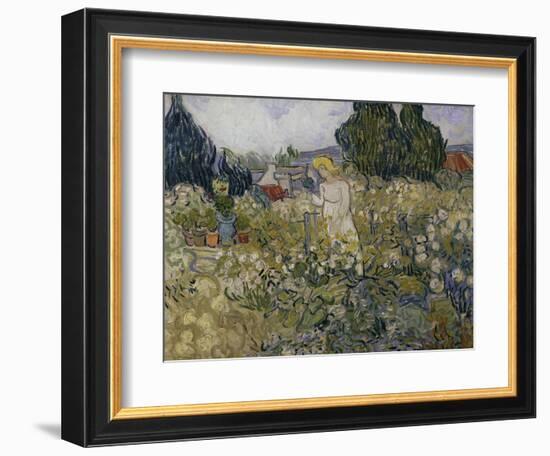 Marguerite Gachet in Her Garden, c.1890-Vincent van Gogh-Framed Giclee Print