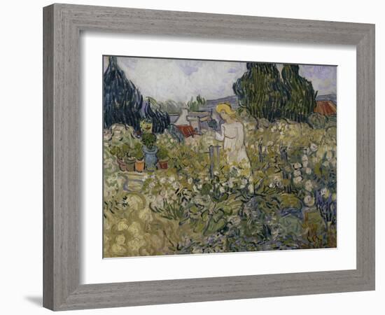 Marguerite Gachet in Her Garden, c.1890-Vincent van Gogh-Framed Giclee Print