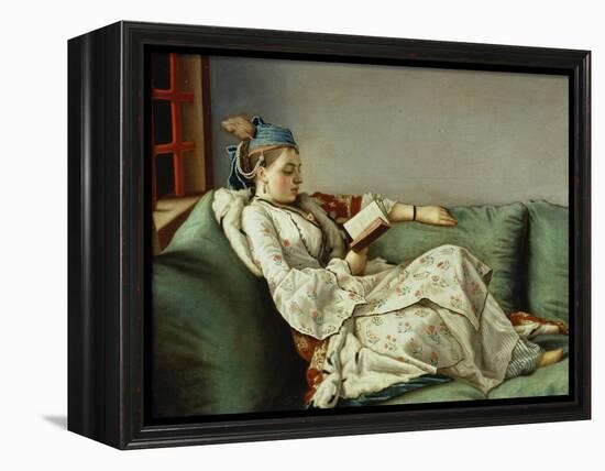 Maria Adelaide Reading-Jean-Etienne Liotard-Framed Premier Image Canvas