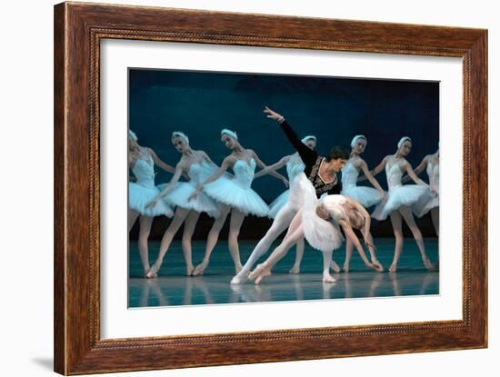 Maria Alexandrova, of the Bolshoi Ballet, as Odette in 'Swan Lake'-null-Framed Photographic Print