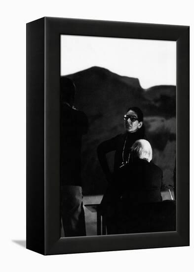 Maria Callas as Director of Les Vepres Siciliennes in Turin-Sergio del Grande-Framed Premier Image Canvas