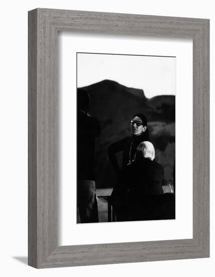 Maria Callas as Director of Les Vepres Siciliennes in Turin-Sergio del Grande-Framed Photographic Print