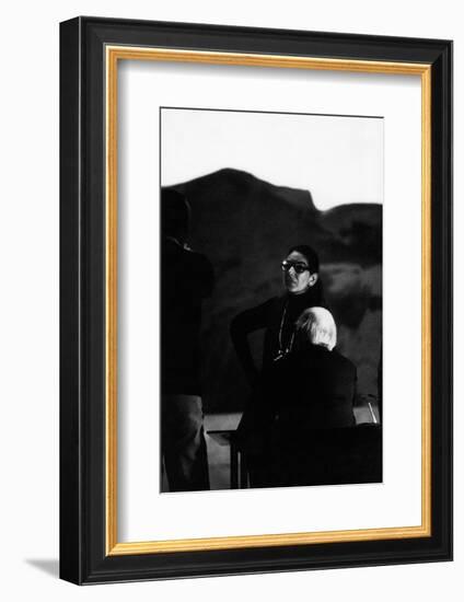 Maria Callas as Director of Les Vepres Siciliennes in Turin-Sergio del Grande-Framed Photographic Print