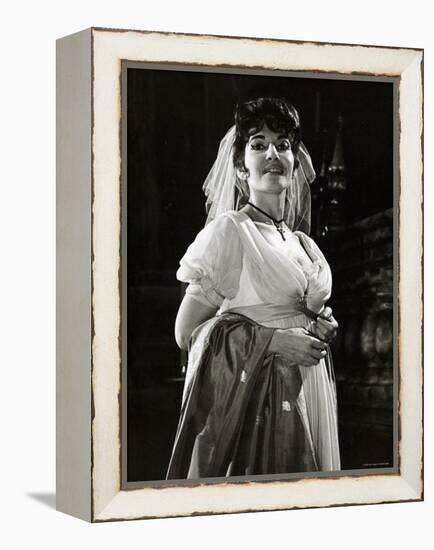 Maria Callas as Floria in Tosca, the Most Renowned Opera Singer of the 1950s-Houston Rogers-Framed Premier Image Canvas