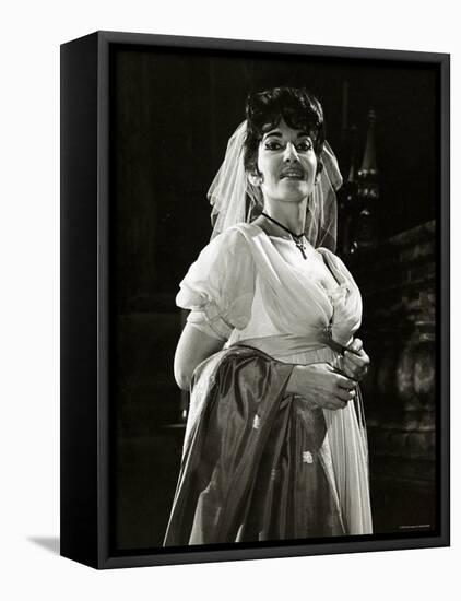 Maria Callas as Floria in Tosca, the Most Renowned Opera Singer of the 1950s-Houston Rogers-Framed Premier Image Canvas