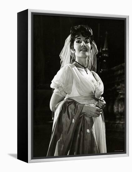 Maria Callas as Floria in Tosca, the Most Renowned Opera Singer of the 1950s-Houston Rogers-Framed Premier Image Canvas