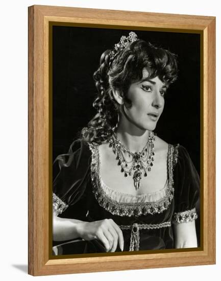 Maria Callas as Floria in Tosca, the Most Renowned Opera Singer of the 1950s-Houston Rogers-Framed Premier Image Canvas