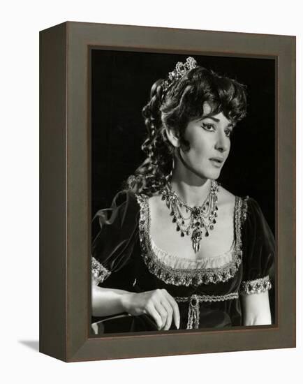 Maria Callas as Floria in Tosca, the Most Renowned Opera Singer of the 1950s-Houston Rogers-Framed Premier Image Canvas