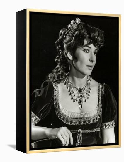 Maria Callas as Floria in Tosca, the Most Renowned Opera Singer of the 1950s-Houston Rogers-Framed Premier Image Canvas