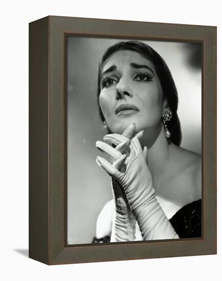 Maria Callas as Floria in Tosca, the Most Renowned Opera Singer of the 1950s-Houston Rogers-Framed Premier Image Canvas